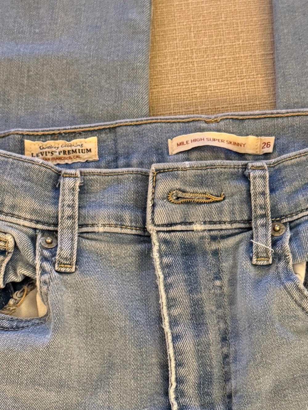 Levi's Light Blue High-Rise Super Skinny Jeans